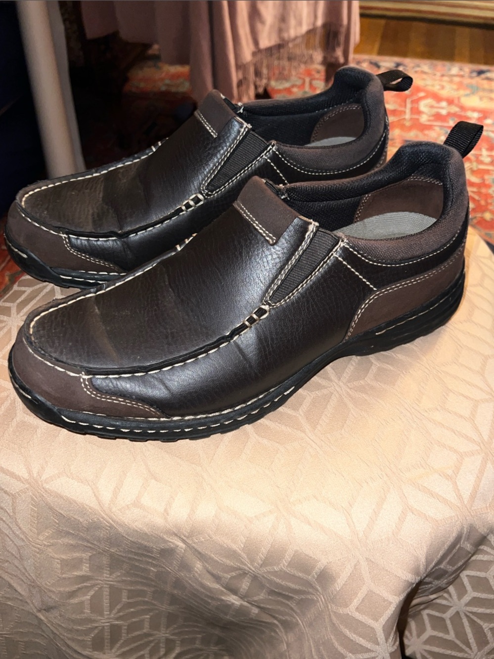 Bass Brown Slip-On Moccasin Loafers
